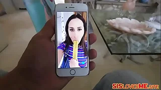 Ashley Adams sneaky stepbro stole the batteries exotic her vibrator